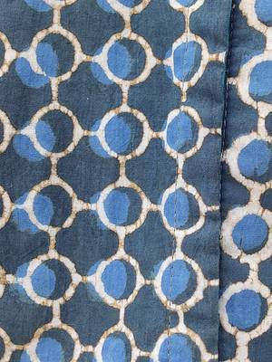 Navy blue cotton printed readymade blouse 5