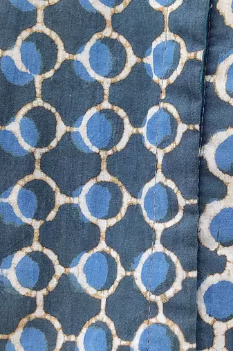 Navy blue cotton printed readymade blouse