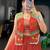 Women Rust Orange Chanderi Pleated Lehenga Choli with Gamthi Work Koti Jacket -  Free Size