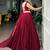 Women Maroon Solid Pleated Mal Cotton Lehenga Choli with Embroidered Dupatta - Free Size
