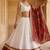 White Georgette Navratri Lehenga Choli With Dupatta
