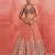 Orange Embroidered Designer Lehenga Choli with Dupatta