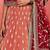 Orange Embroidered Designer Lehenga Choli with Dupatta