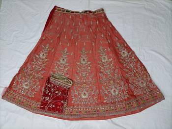 Orange Embroidered Designer Lehenga Choli with Dupatta 6