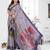 lavender jacquard cotton blend saree with blouse 