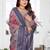 lavender jacquard cotton blend saree with blouse 
