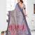 lavender jacquard cotton blend saree with blouse 
