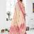 beige jacquard cotton blend saree with blouse 