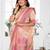 peach jacquard cotton blend saree with blouse 