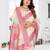 beige jacquard cotton blend saree with blouse 