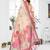 beige jacquard cotton blend saree with blouse 