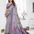 lavender jacquard cotton blend saree with blouse 