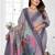 lavender jacquard cotton blend saree with blouse 