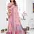 pink jacquard cotton blend saree with blouse 