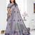 lavender jacquard cotton blend saree with blouse 