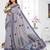 lavender jacquard cotton blend saree with blouse 