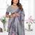 lavender jacquard cotton blend saree with blouse 
