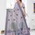 lavender jacquard cotton blend saree with blouse 
