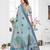blue jacquard cotton blend saree with blouse 