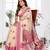 beige jacquard cotton blend saree with blouse 
