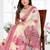 beige jacquard cotton blend saree with blouse 