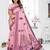 pink jacquard cotton blend saree with blouse 