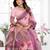 pink jacquard cotton blend saree with blouse 