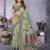 sage jacquard cotton blend saree with blouse 