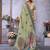 sage jacquard cotton blend saree with blouse 