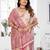 off white jacquard cotton blend saree with blouse 
