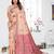 beige jacquard cotton blend saree with blouse 