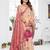 beige jacquard cotton blend saree with blouse 