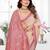 beige jacquard cotton blend saree with blouse 