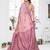 pink jacquard cotton blend saree with blouse 