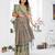 sage jacquard cotton blend saree with blouse 