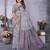 lavender jacquard cotton blend saree with blouse 