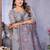 lavender jacquard cotton blend saree with blouse 