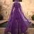 Purple Velvet Heavy Sequins Embroidery Work Bridal Lehenga with Unstitched Blouse and Net Dupatta
