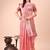 pink woven cotton blend saree with artisanal motifs