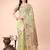 light green woven cotton blend saree with artisanal motifs