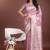 lilac cotton blend saree with woven zari pallu