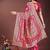 Magenta silk blend saree with zari woven pallu