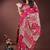 Magenta silk blend saree with zari woven pallu