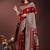 Maroon silk blend saree with zari woven pallu