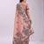 peach cotton blend floral printed saree