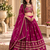 Art Silk Pink Embroidered Lehenga Choli with Dupatta For Women