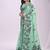 light green cotton blend floral printed saree