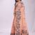 peach cotton blend floral printed saree