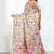 white cotton blend floral printed saree