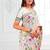 white cotton blend floral printed saree